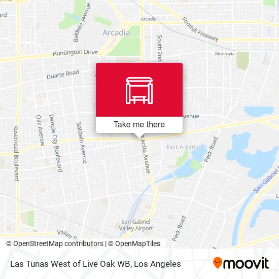 Las Tunas West of Live Oak WB map