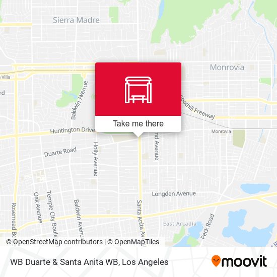 WB Duarte & Santa Anita WB map