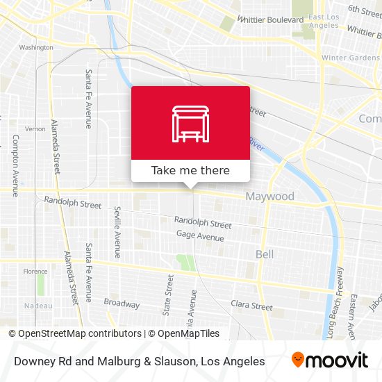 Downey Rd and Malburg & Slauson map