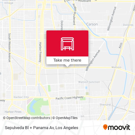 Sepulveda Bl + Panama Av map