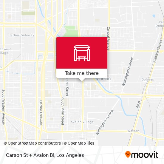 Carson St + Avalon Bl map