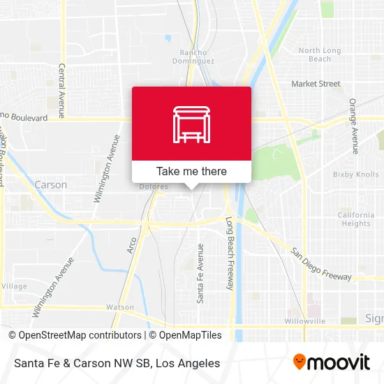 Santa Fe & Carson NW SB map