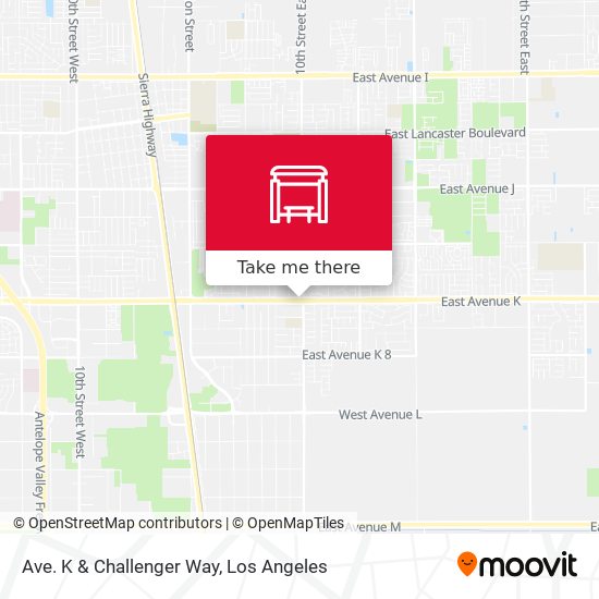 Ave. K & Challenger Way map