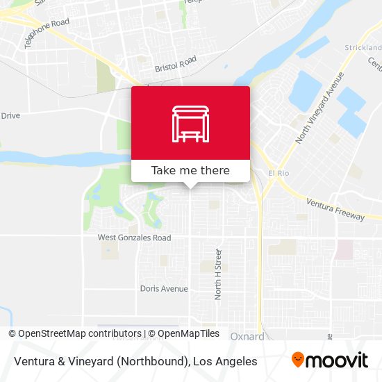 Ventura & Vineyard (Northbound) map