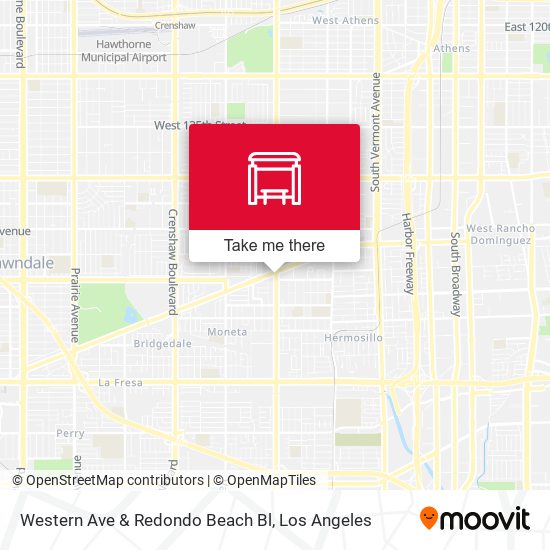 Mapa de Western Ave & Redondo Beach Bl