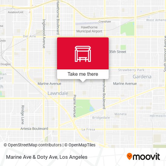 Marine Ave & Doty Ave map