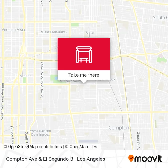 Compton Ave & El Segundo Bl map