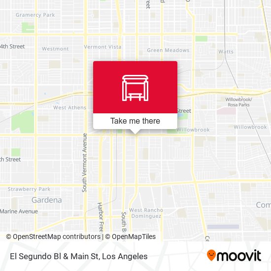 El Segundo Bl & Main St map