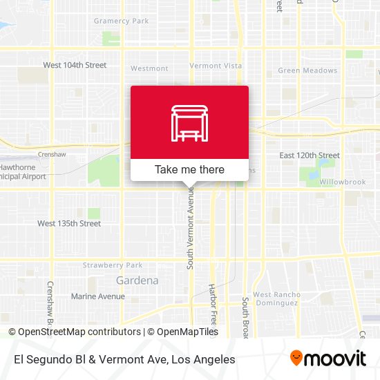 El Segundo Bl & Vermont Ave map