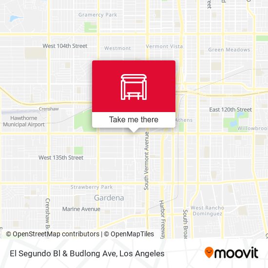 El Segundo Bl & Budlong Ave map