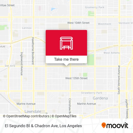 El Segundo Bl & Chadron Ave map