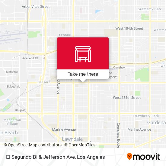 El Segundo Bl & Jefferson Ave map