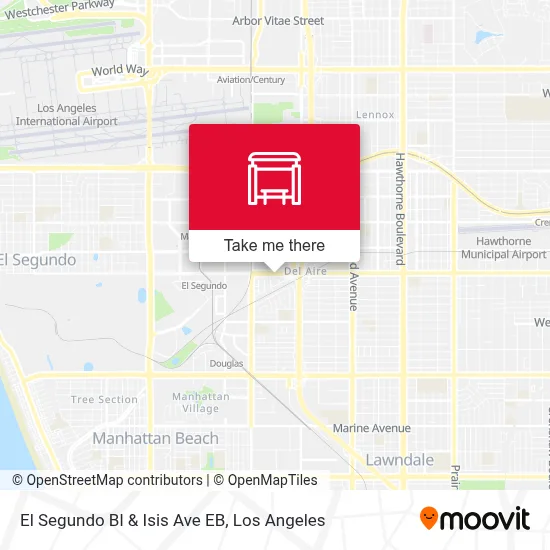 El Segundo Bl & Isis Ave EB map