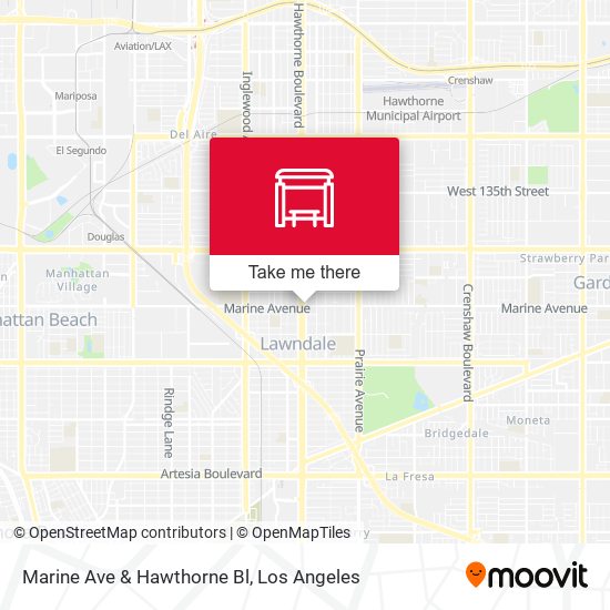 Mapa de Marine Ave & Hawthorne Bl
