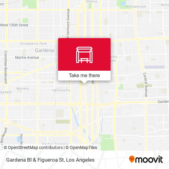 Gardena Bl & Figueroa St map