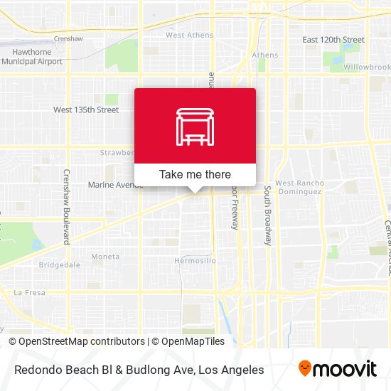 Redondo Beach Bl & Budlong Ave map