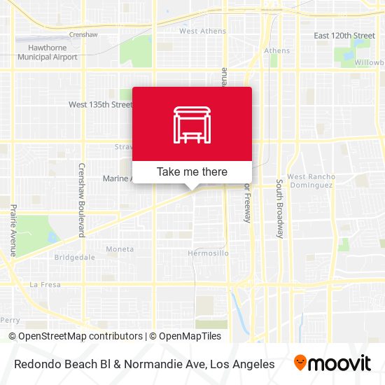 Redondo Beach Bl & Normandie Ave map