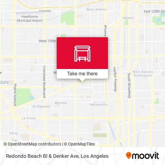 Redondo Beach Bl & Denker Ave map
