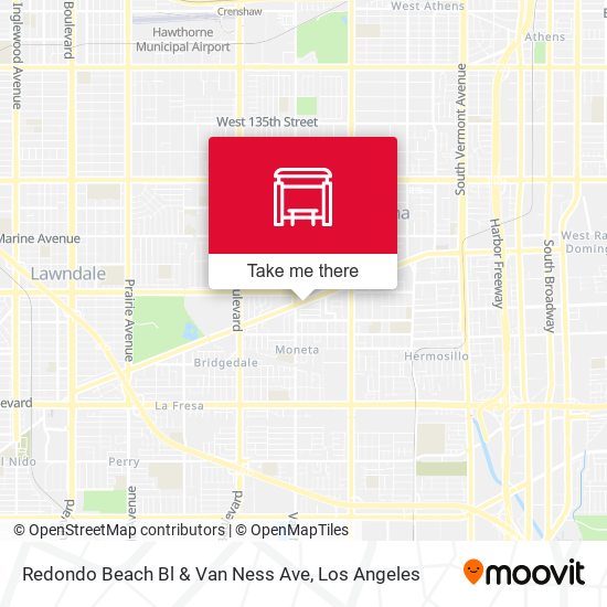 Redondo Beach Bl & Van Ness Ave map