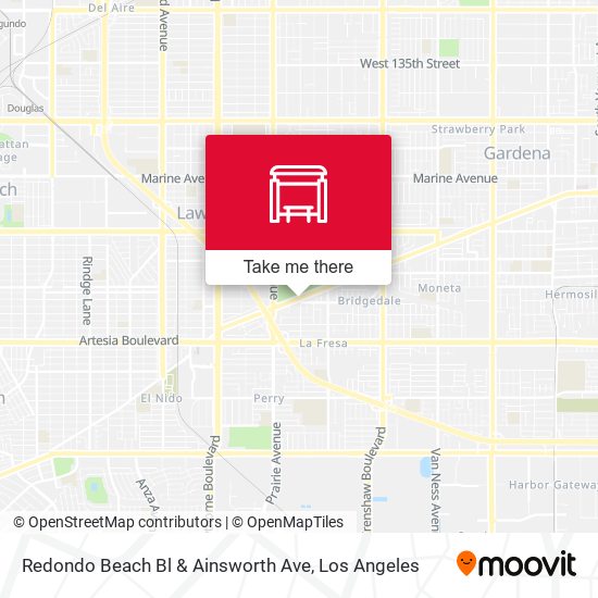 Redondo Beach Bl & Ainsworth Ave map