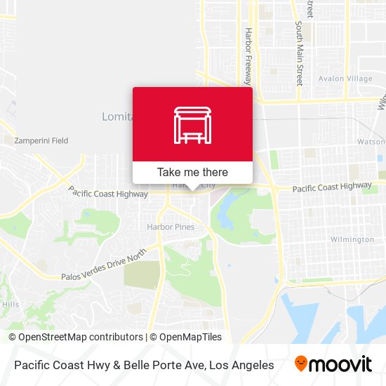 Pacific Coast Hwy & Belle Porte Ave map