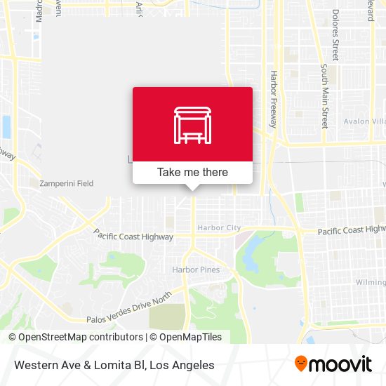 Western Ave & Lomita Bl map