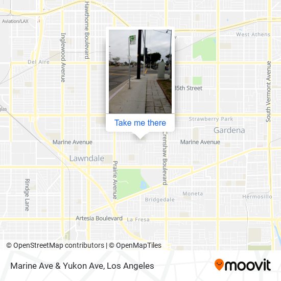 Marine Ave & Yukon Ave map