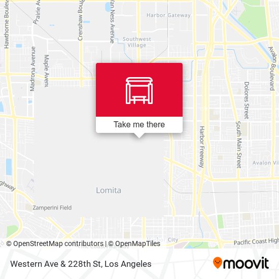 Western Ave & 228th St map