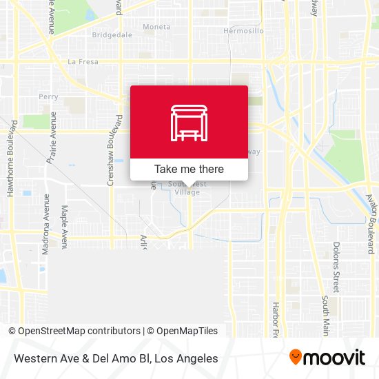 Western Ave & Del Amo Bl map