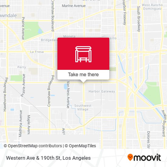 Western Ave & 190th St map
