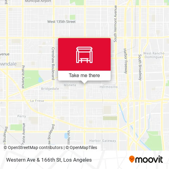 Western Ave & 166th St map