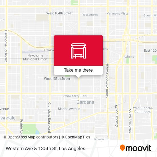 Western Ave & 135th St map