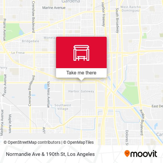 Normandie Ave & 190th St map