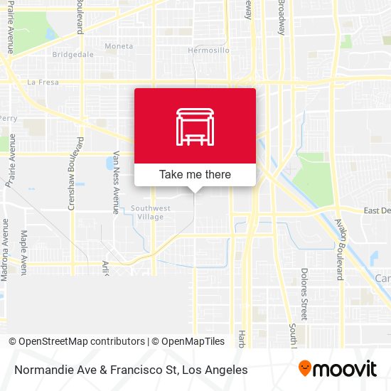 Normandie Ave & Francisco St map
