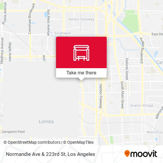 Normandie Ave & 223rd St map