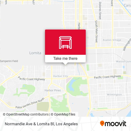 Normandie Ave & Lomita Bl map