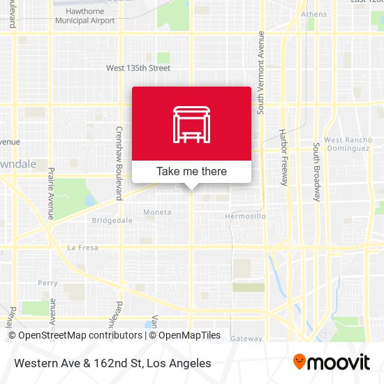 Western Ave & 162nd St map