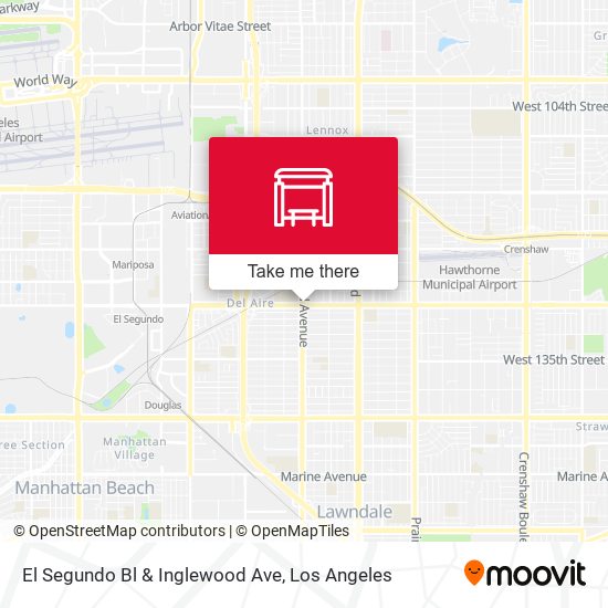 El Segundo Bl & Inglewood Ave map