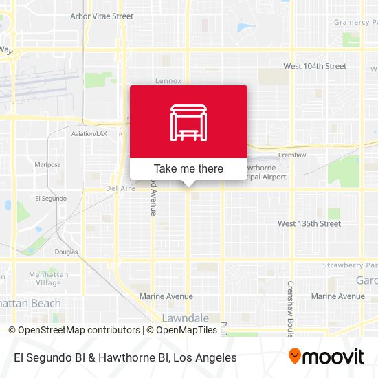 El Segundo Bl & Hawthorne Bl map