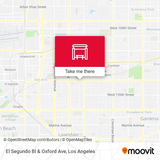El Segundo Bl & Oxford Ave map