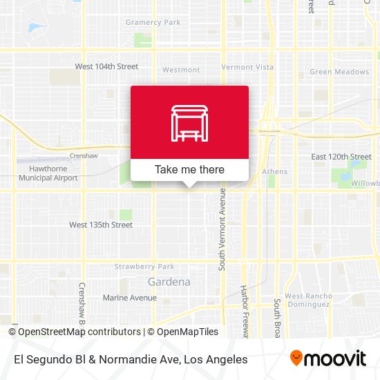 El Segundo Bl & Normandie Ave map