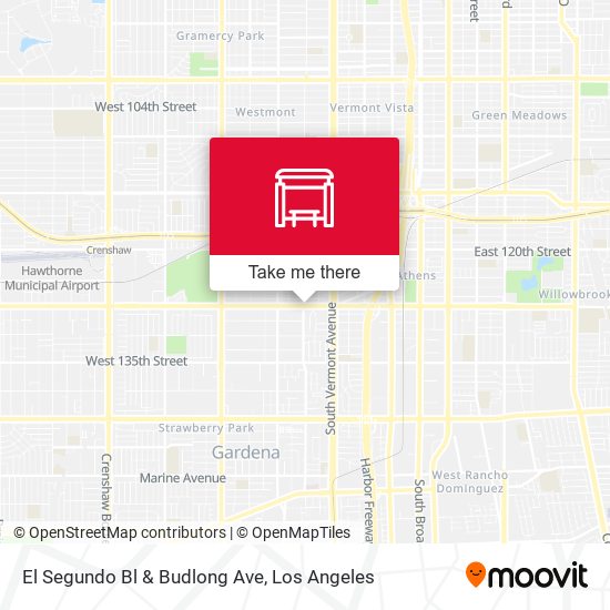 El Segundo Bl & Budlong Ave map