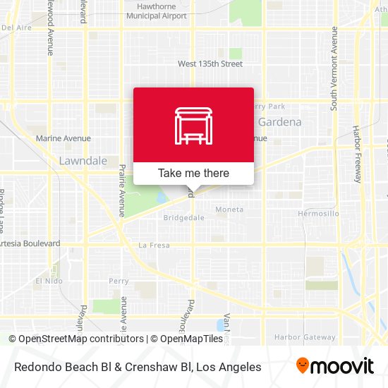 Redondo Beach Bl & Crenshaw Bl map