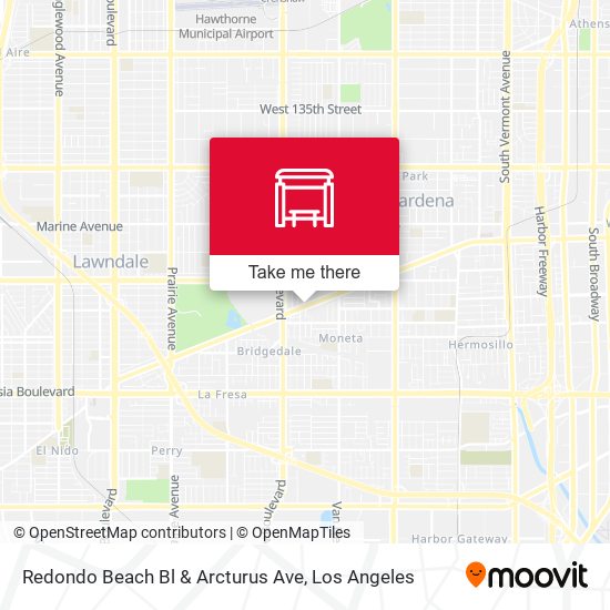 Redondo Beach Bl & Arcturus Ave map