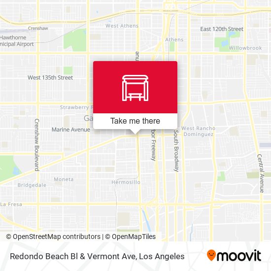 Redondo Beach Bl & Vermont Ave map