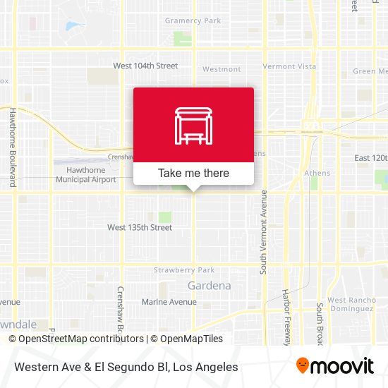 Western Ave & El Segundo Bl map