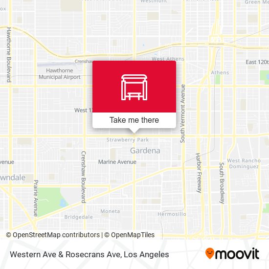Western Ave & Rosecrans Ave map