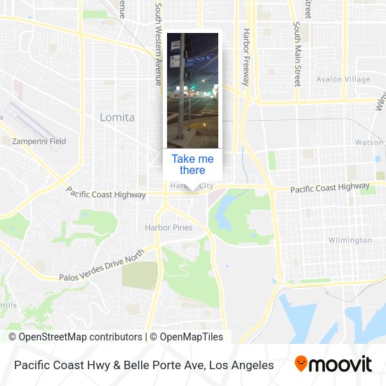 Pacific Coast Hwy & Belle Porte Ave map