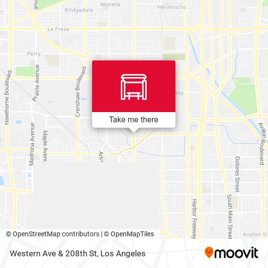 Western Ave & 208th St map