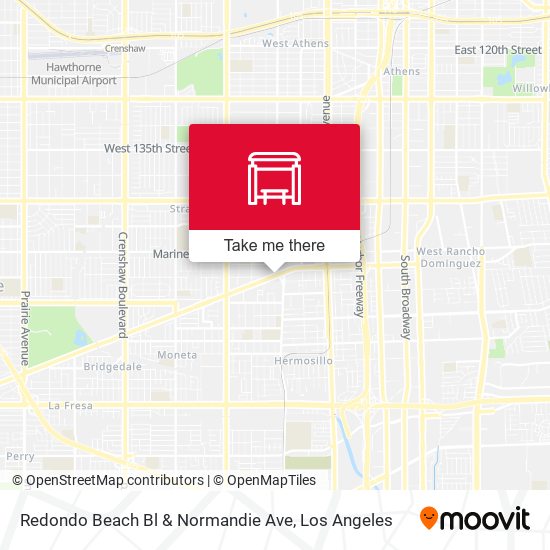 Redondo Beach Bl & Normandie Ave map